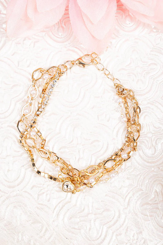 Crystal Avenue Crystal All My Heart Goldtone Bracelet