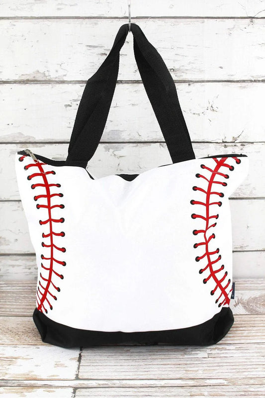 NGIL Baseball Laces With Black Trim Tote Bag