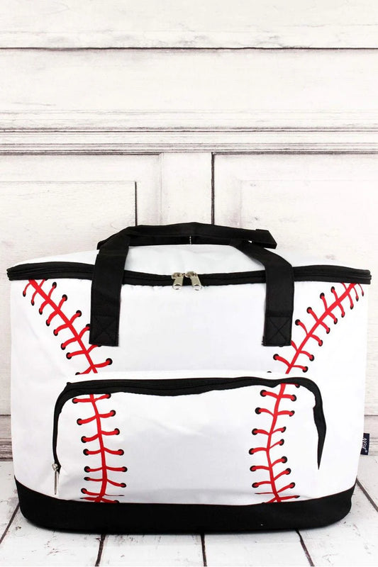 NGIL Baseball Laces And Black Cooler Tote With Lid