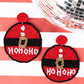 Viola Red 'Ho Ho Ho' Santa Seed Bead Earrings