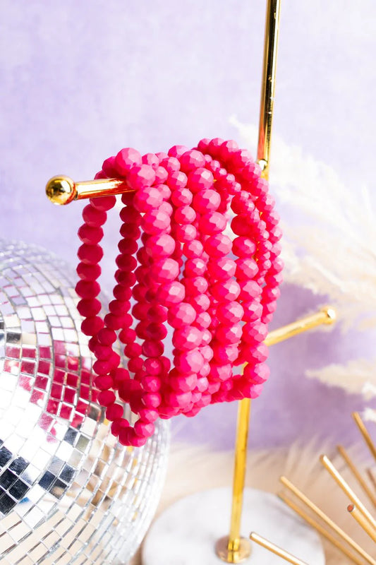 Vista Hot Pink Vivienne Beaded Bracelet Set