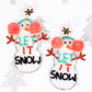 Ear Muff Let It Snow Snowman Seed Bead Earrings