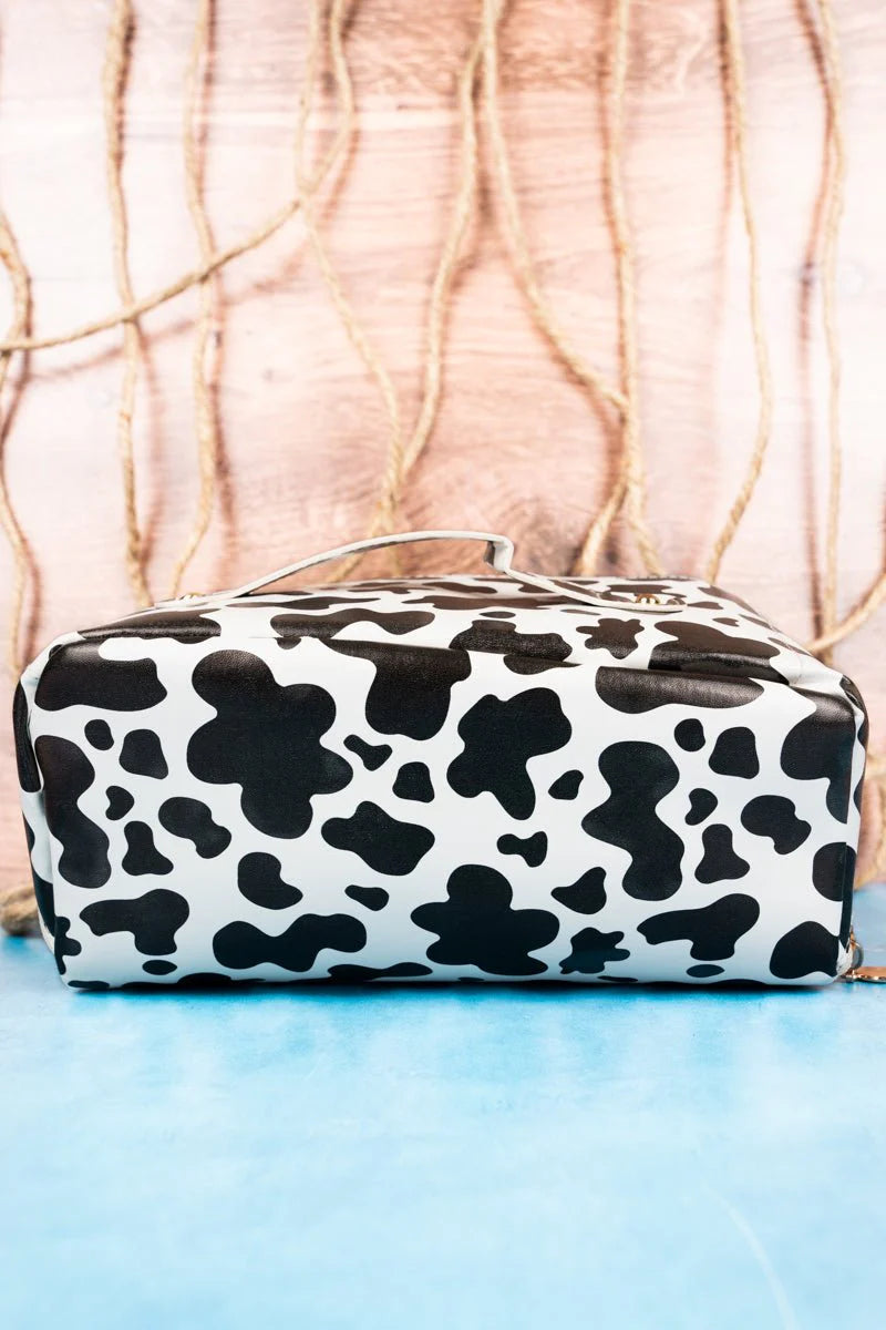 Cassie Cow Jetsetter Expandable Makeup Bag