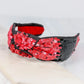 Sanders Sequin Headband BLACK RED