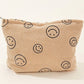 Zenana Happy-Go-Lucky Beige Corduroy Cosmetic Pouch