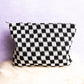 Zenana Charming Check Black Cosmetic Clutch Bag