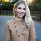 Omala Natural Beige Collection necklace - Rectangles Ovals