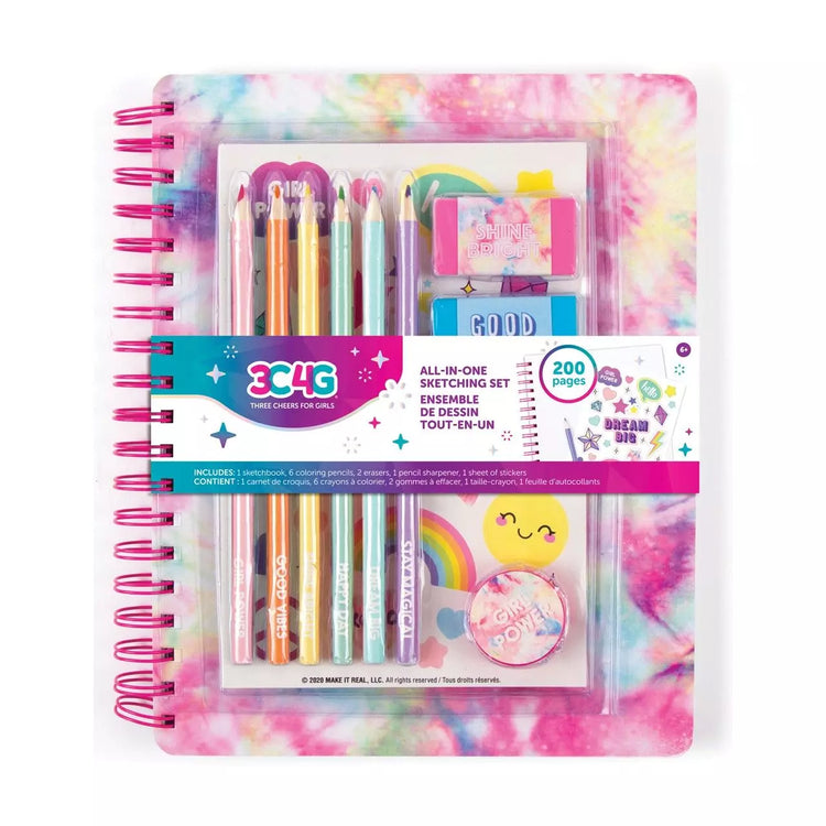 Make It Real Tie-Dye All-In-One Sketching Set