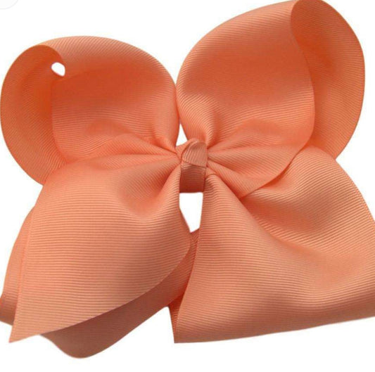 6” Peach Bow