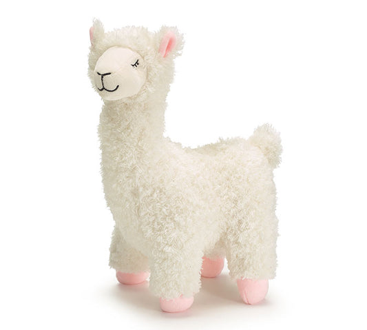 PLUSH 12" STANDING WHITE LLAMA