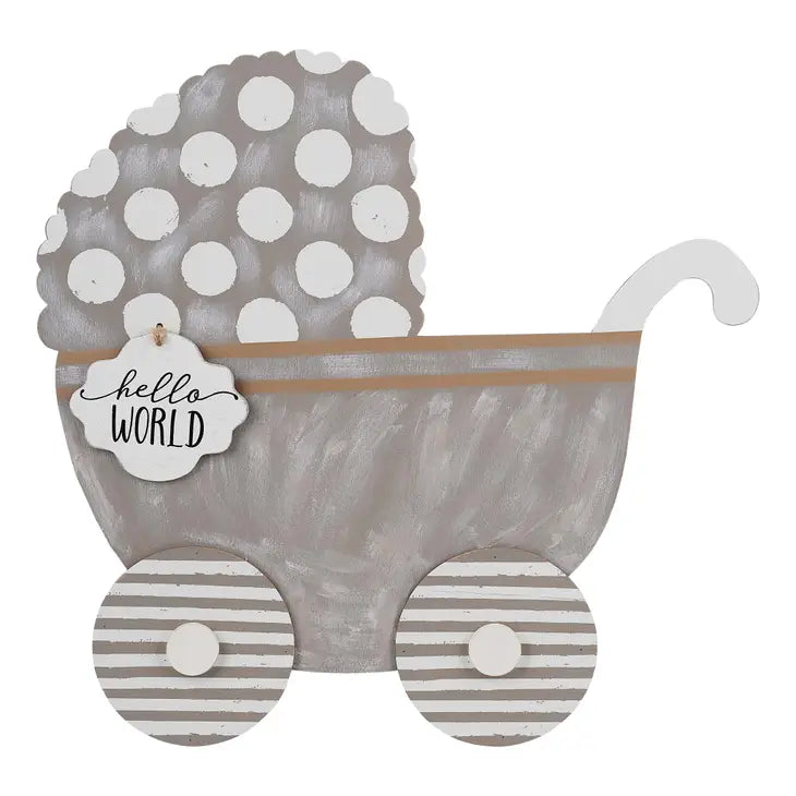 Hello World Baby Carriage Glory Haus Topper