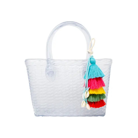 Clear Jelly Weave Tote Bag