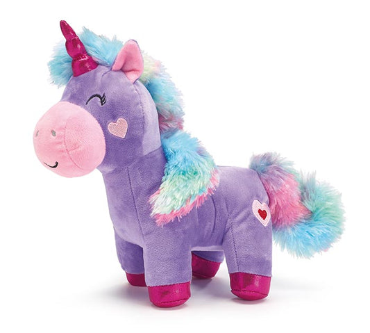 Lavender Unicorn With Rainbow Mane And Tail