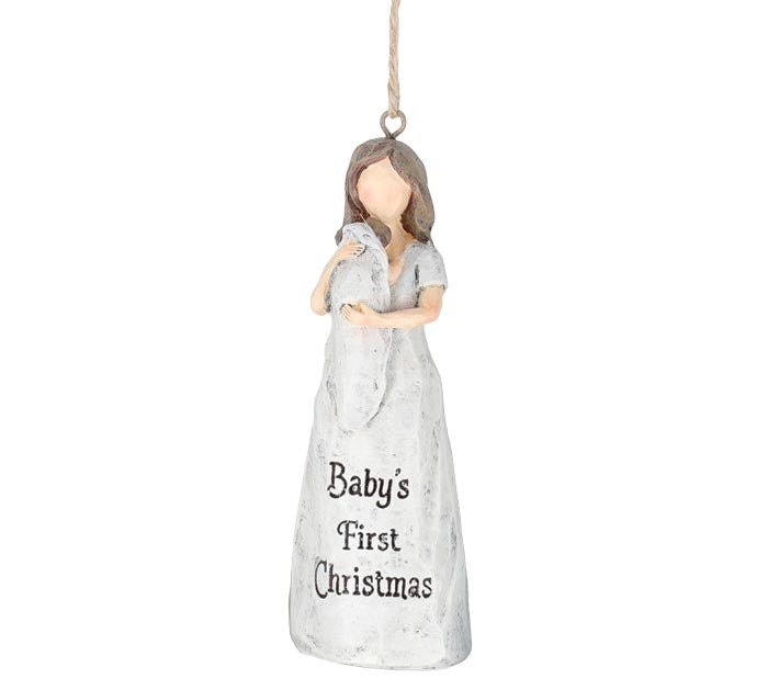 Baby First Christmas Mother Holding Baby Ornament