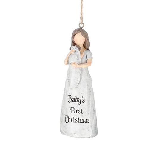 Baby First Christmas Mother Holding Baby Ornament
