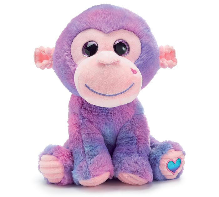 PINK AND LAVENDER FUR MONKEY LARGE EYES