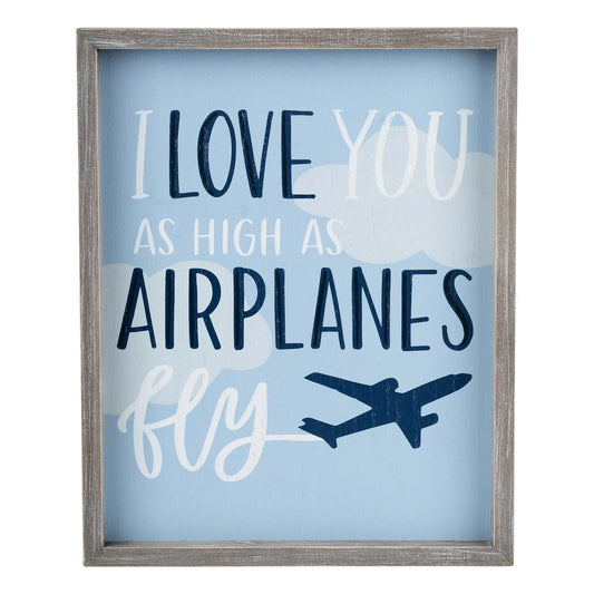 Airplanes Fly Framed Board