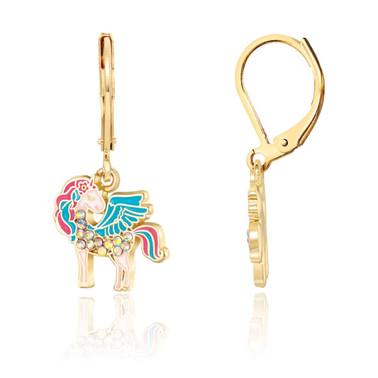 Crystal Unicorn Magic Lever Back Earrings