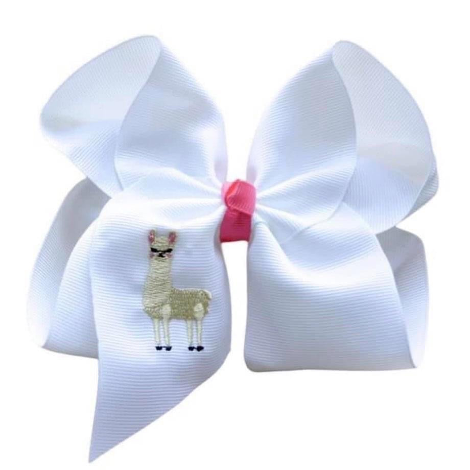 4" Embroidered Llama Bow