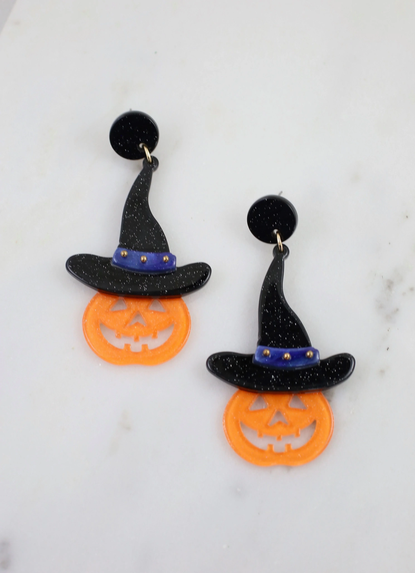 Caroline Hill Spookytown Jack o Lantern Earrings