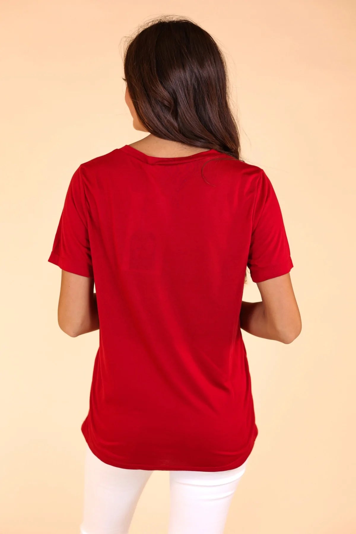 Womens Hey Sugar Pie On Crimson Tee