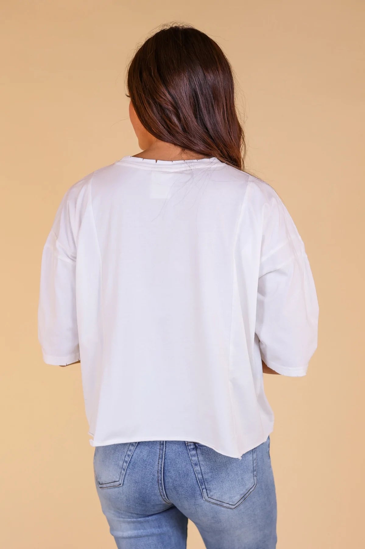 Womens Stupid Cupid On Perfect Company Boxy Crop In White