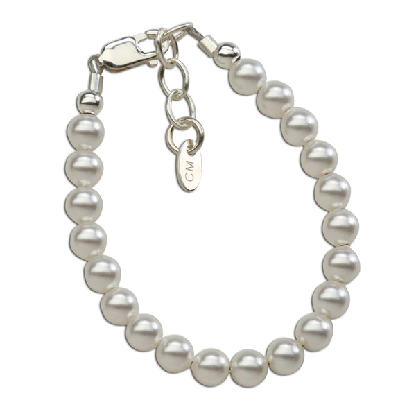 Serenity - Sterling Silver Pearl Baby Bracelet for Kids