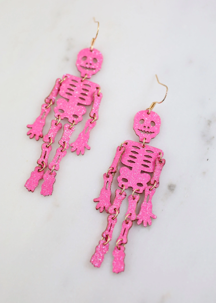 Caroline Hill Glitter Skeleton Earrings