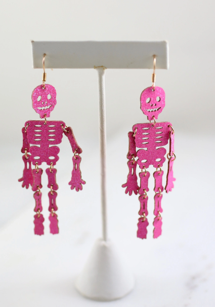 Caroline Hill Glitter Skeleton Earrings