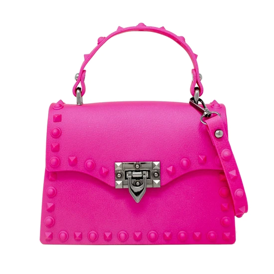 Jumbo Jelly Stud Bag Pink