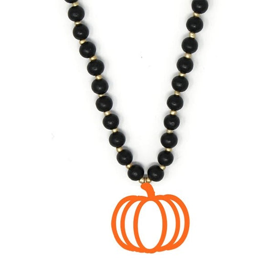 Viv & Lou Orange Pumpkin Black Jennifer Necklace