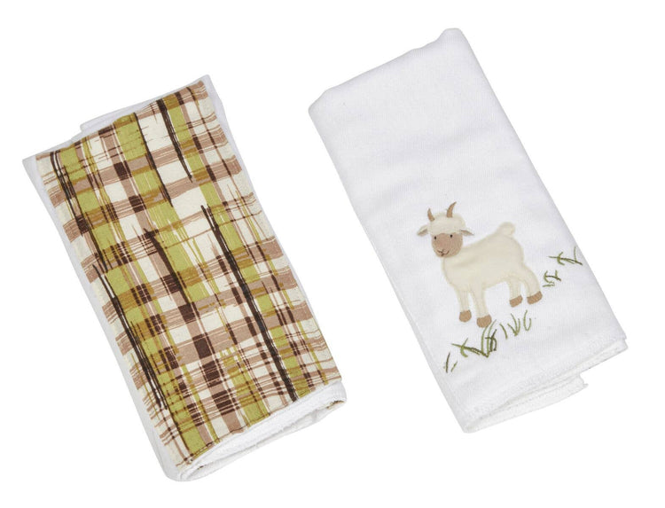 Billy The Goat Double Burp Cloth Set