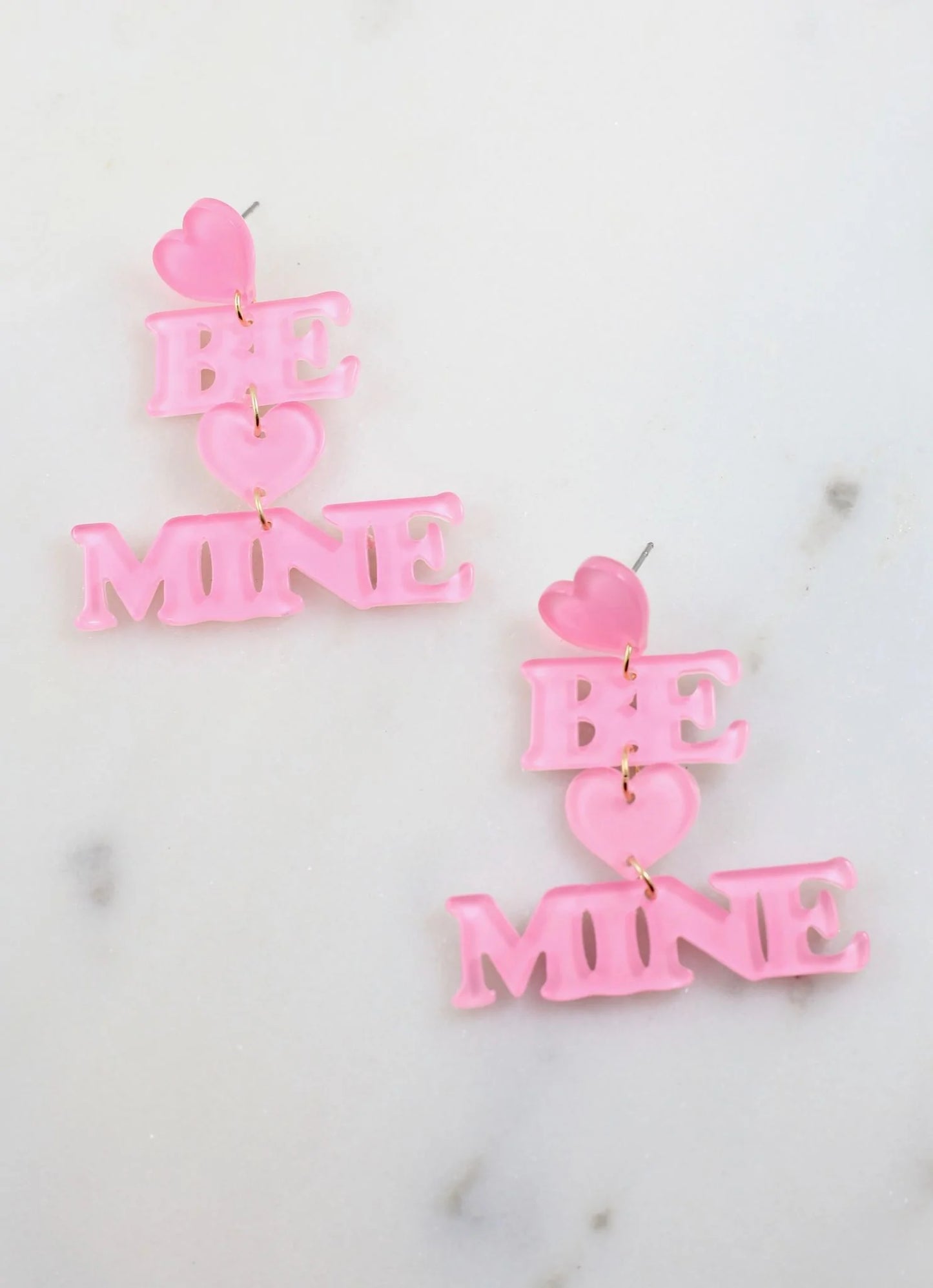 Be Mine Earrings Pink