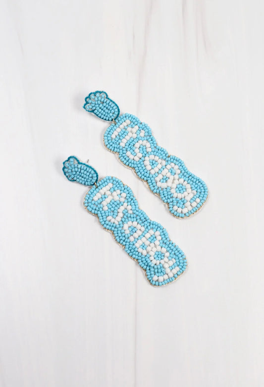 Women’s It's A Boy Beaded Earrings Blue