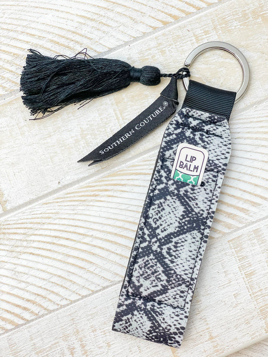 SC Black/White Snakeskin Key Chain