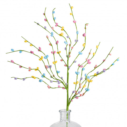 29" Pussy Willow Spray: Spring Multicolor