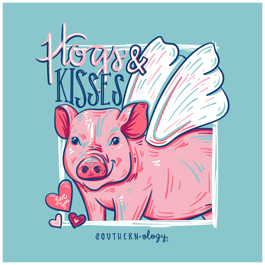 Southernology Hogs And Kisses T-Shirt