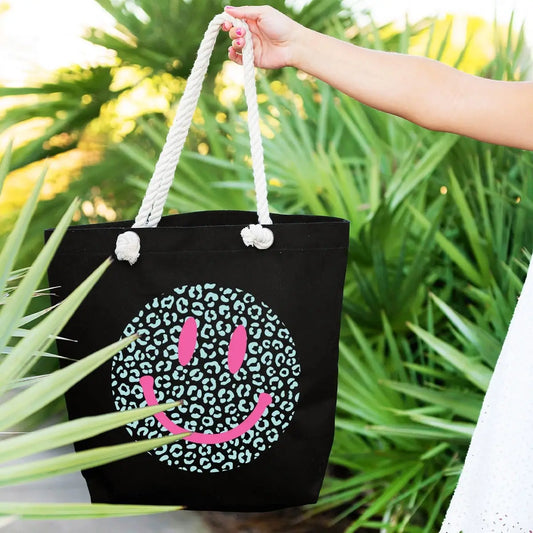 Viv & Lou All Smiles Black Castaway Tote