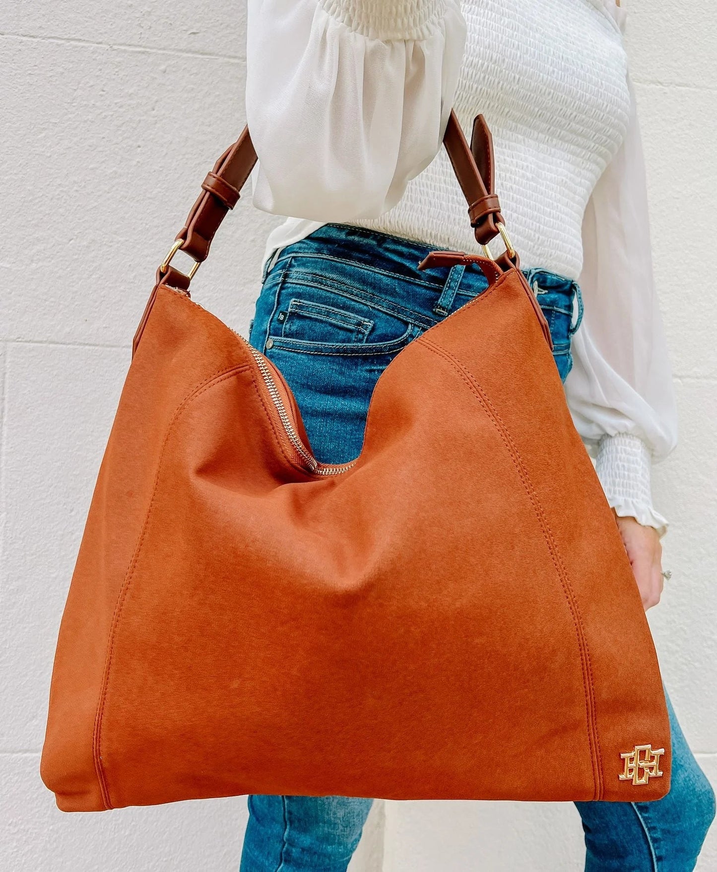 Maisie Hobo Tote Bag - Camel