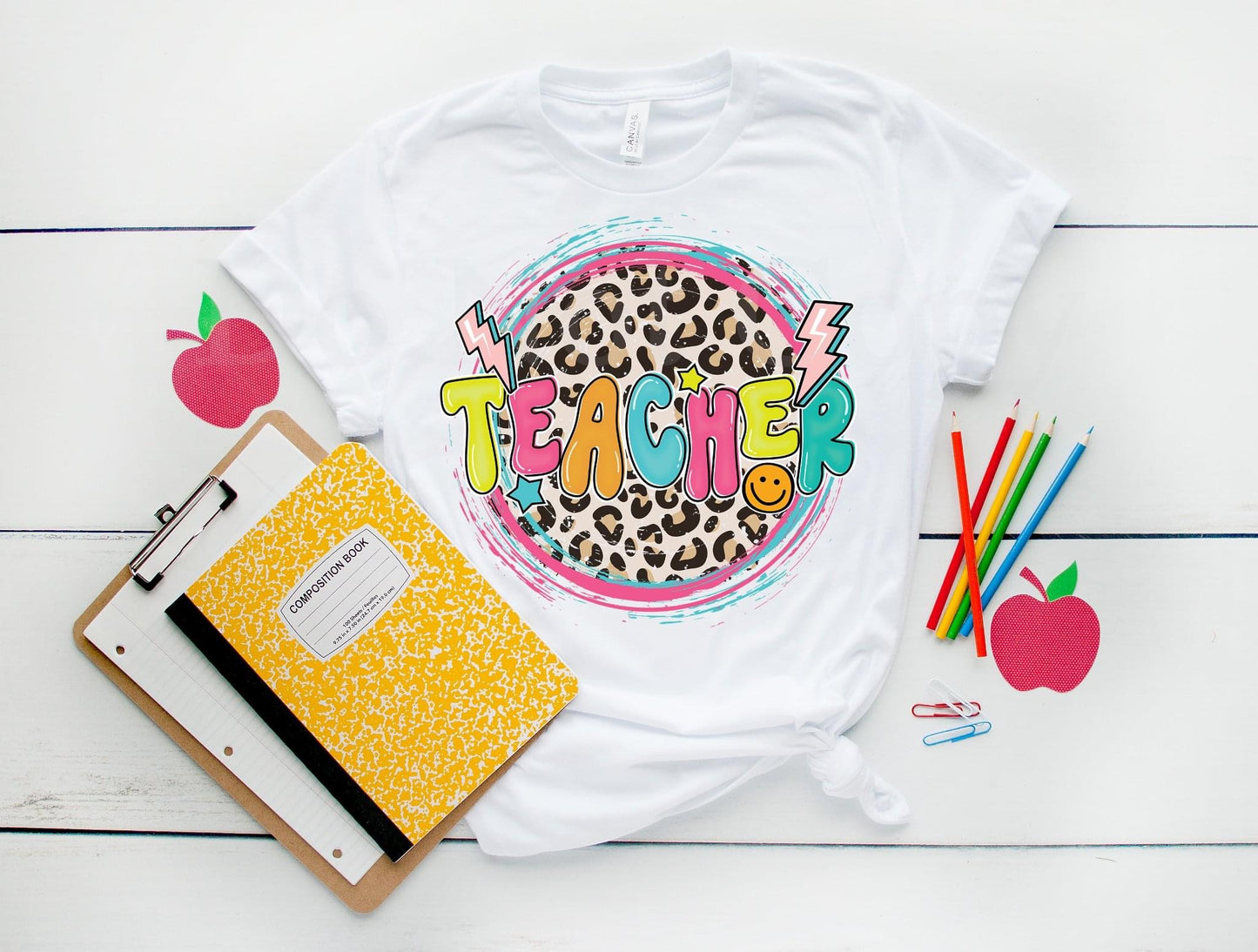 Teacher Squad White Bella Tee