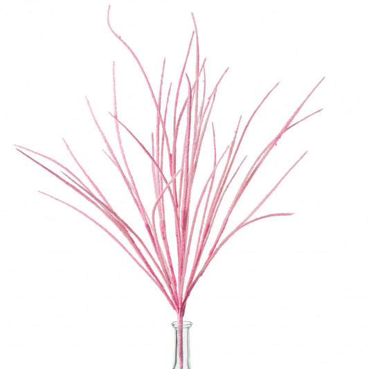 27" Flocked Grass Bush: Pink