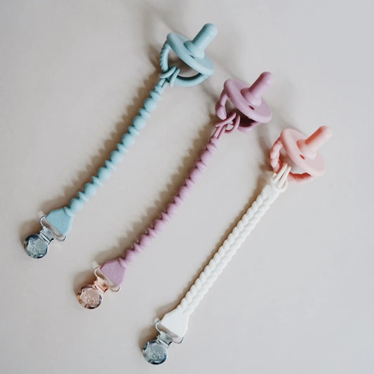 Sweetie Strap Silicone One-Piece Pacifier Clips