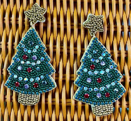 Oh Christmas Tree, Oh Christmas Tree Beaded Earrings