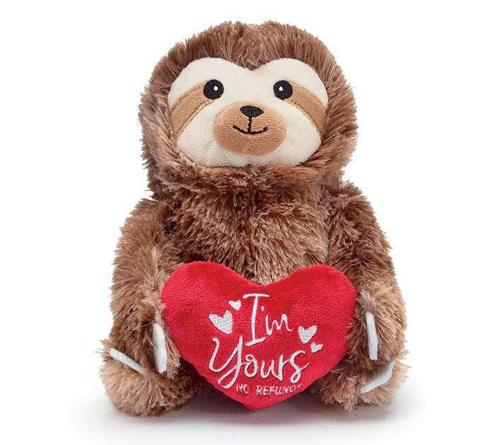 LITTLE BROWN SLOTH WITH RED HEART