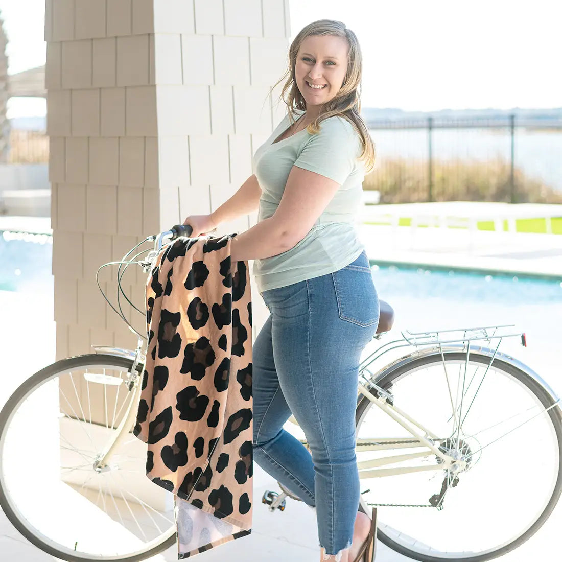 Viv & Lou Wild Side Leopard Beach Towel