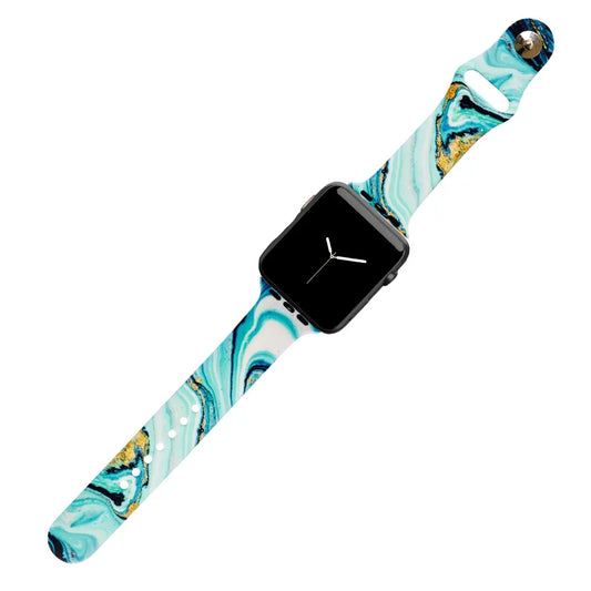 Viv & Lou Teal Marble Watch Band