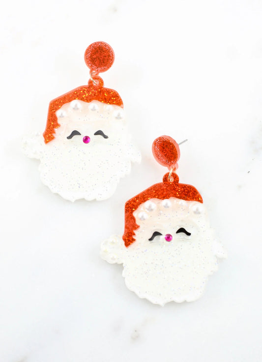 Kris Kringle Acrylic Earrings