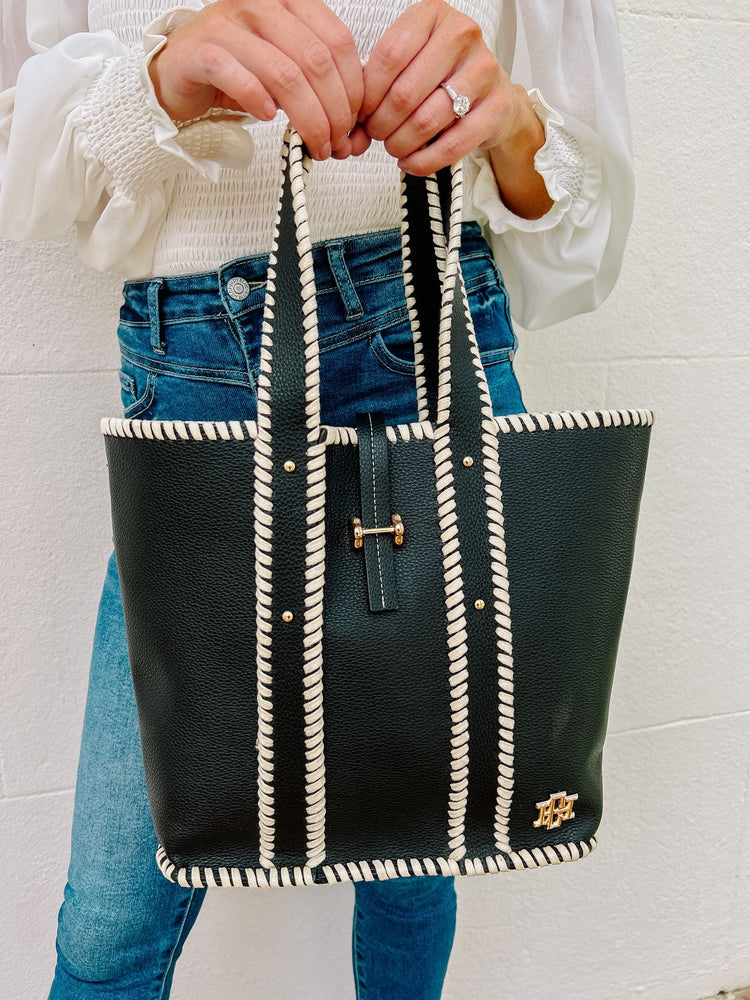 Reed Whipstitch Tote Black