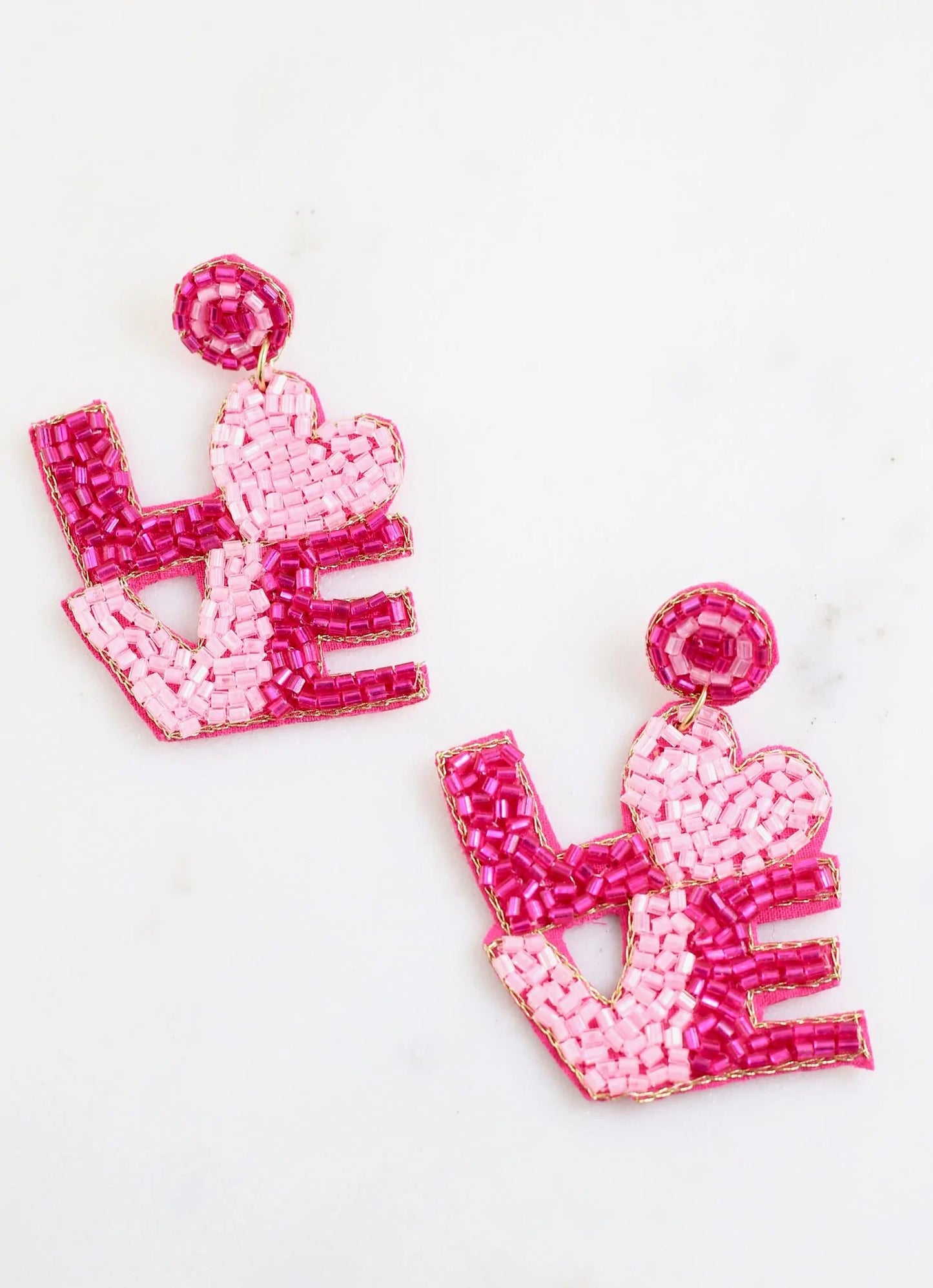 Love Is In The Air Earrings Pink