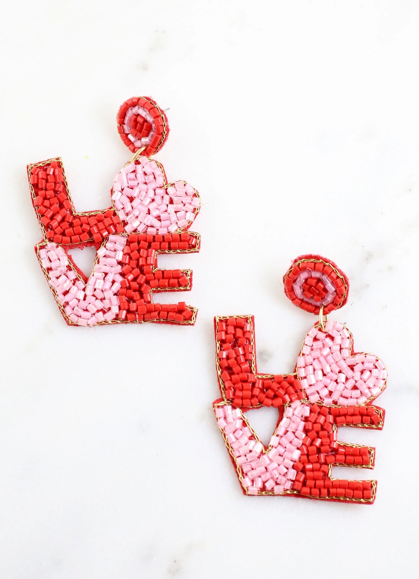 Love Is In The Air Earrings Red